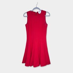 KATE SPADE Knee Length Dress Size 4 Orange Red Sleeveless Pre-Owned